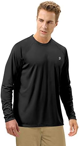 Roadbox Mens UPF 50+ UV Sun Protection Shirts Outdoor Long Sleeve SPF Rash Guard for Fishing Hiking Swimming Running