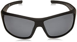 Body Glove Men's Huntington Beach Sunglasses Polarized Wrap, Matte Black Rubberized, 61 mm