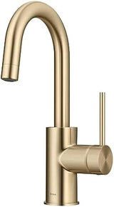 KRAUS Oletto Single Handle Kitchen Bar Faucet with QuickDock Top Mount Installation Assembly in Spot Free Antique Champagne Bronze, KPF-2600SFACB