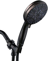 ORB High Pressure Shower Head with Handheld - Multifunctional High Flow Rain Showerhead with Extra 60" Long Hose and Adjustable Overhead Holder - Es la mejor regaderas para ducha (Oil Rubbed Bronze)