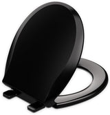 Toilet Seat Rround 16.5inch Soft Close， Toilet Lid Round PP Material Safe & Easy Clean & Quick Installation, Sturdy Accessories Never Loosen， 2 Years Support, Black…