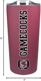 Campus Colors NCAA Stainless Steel Tumbler perfect for Gameday - 18 oz - Double Walled - Keeps Drinks Perfectly Insulated (South Carolina Gamecocks - Maroon)