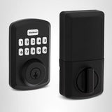 Kwikset Powerbolt 250 10-Button Keypad Matte Black Transitional Electronic Deadbolt Door Lock, Featuring Convenient Keyless Entry, Customizable User Codes and Auto-Locking