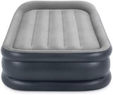 Intex 64131ED Dura-Beam Plus Deluxe Pillow: Fiber-Tech – Twin Size – Built-in Electric Pump – 16.5in Bed Height – 300lb Weight Capacity