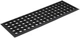 Ottomanson Indoor/Outdoor Hose-Wash Holes Design Non-Slip Rubber 10" x 30" Modern Stair Treads for Stairs, Garage, Patio, 5 Pack, Black Holes