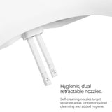 Brondell Bidet Toilet Seat Non-Electric Swash Ecoseat, Fits Elongated Toilets, White - Dual Nozzle System, Ambient Water Temperature - Bidet with Easy Installation