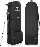 Golf Travel Bags for Airlines with Adjustable Support Rod and Detachable Shoulder Straps, Soft Foldable Golf Club Travel Covers, 900D Heavy Duty Oxford -Universal Size