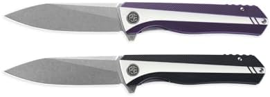 Petrified fish G10 handle D2 steel blade 2CR13 liner ball bearing flipper folding knife camping hunting EDC pocket tool PF818 (Gray, Satin)
