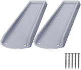 Rain Gutter Downspout Splash Block, Gutter Downspout Extensions for Water Drainage, 24" Gutter Splash Guards Downspout Extender, Fixable Down spout Drain Trays with PE Nails(2 Pack, Gray)