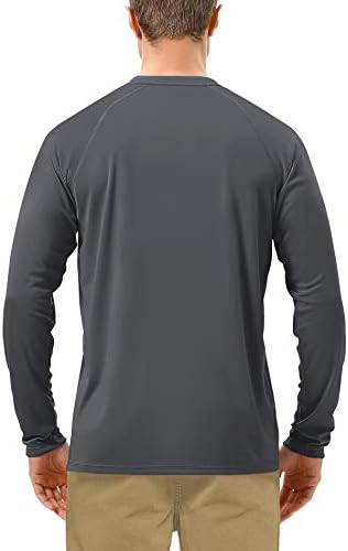 Roadbox Mens UPF 50+ UV Sun Protection Shirts Outdoor Long Sleeve SPF Rash Guard for Fishing Hiking Swimming Running