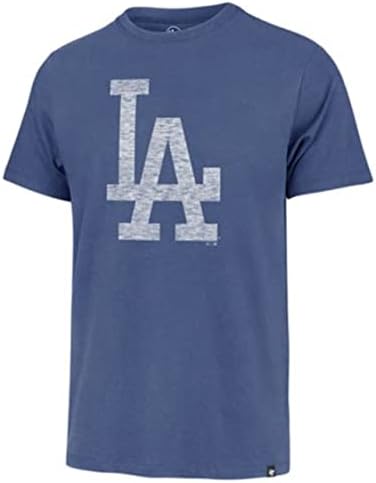 47 MLB Men's Team Color Distressed Imprint Primary Logo Wordmark Short Sleeve Baseball T-Shirt