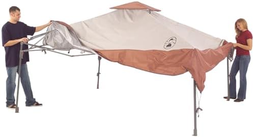 Coleman 13x13ft Instant Canopy Sun Shelter, Portable Shade Tent Sets Up in 3 Minutes, Vented Roof for Airflow & UPF 50+ Sun Protection