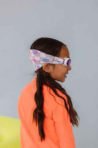 Splash Place SWIM GOGGLES with Fabric Strap - Adult & Kids Swim Goggles - PINKS & PURPLES