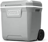 Coleman Classic Series Insulated Portable Wheeled Cooler, Leak-Resistant Outdoor Hard Cooler Keeps Ice up to 5 Days, 65-Quart