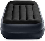 INTEX Raised Airbed Mattress with Built-in Pump, Dura-Beam Plus Pillow, Twin - Portable Inflatable Luxury Blow-Up Bed for Adults, Camping, Guests