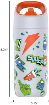 Gatorade Kids' Rookie Metal Water Bottle, 12oz, Stainless Steel Bottle, Double-Wall Insulation, Vacuum Insulated, Thermo Mug