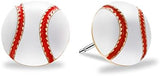 SmileBelle Sterling Silver Sports Earrings, Hypoallergenic Volleyball Earrings, Soccer, Basketball Jewelry Baseball Golf Stud for Women Mom as Sports Fan Senior Night Gift Teen Stuff Accessories