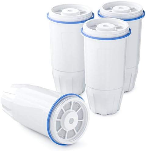 BOGDA 4 Pack Water Filter Replacement Zero, 5-Stage Compatible with Zero Pitcher and Dispenser, Fit for Zero Filter Water Replacement Filters and ZR-001 ZR-017 ZR-004