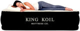 King Koil Premium Luxury Plush Pillow Top Queen Size Air Mattress with Built-in High-Speed Pump for Home, Camping, Guests,13" Inflatable Double High Blow Up Airbed, Durable Waterproof, 1-Year Warranty