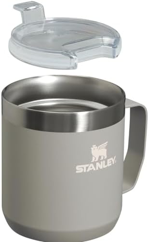 Stanley Stay-Hot Camp Mug 12 oz & 24 oz | Press Fit Drink Through Lid | Cup for Coffee, Tea and Drinks | Insulated Stainless Steel Coffee Mug | BPA-Free