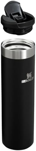 Stanley AeroLight Transit Bottle 20 oz | Locking Drink Through Lid | Leak Resistant Water Bottle or Coffee Travel Mug | Lightweight Insulated Stainless Steel | BPA-Free | Black