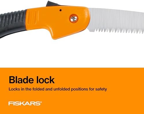 Fiskars Folding Hand Saw, 7" Pruning Saw with Power Tooth Blade with Triple Ground Teeth that Powers Through Wood Faster, Soft Grip Handle