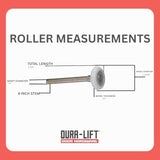 DURA-LIFT Ultra-Life MAX 2" Sealed 6200ZZ Bearing Nylon Garage Door Roller, 4" Stem, Pack of 10