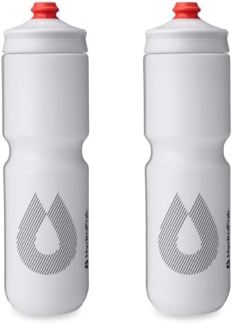 HydraPak Breakaway Surge Lightweight Bike Water Bottle 2-Pack (20oz, 25oz, 30oz) - High Flow, Cycling & Sports Squeeze Bottle