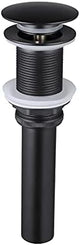 KES Bathroom Sink Drain Without Overflow Vessel Sink Lavatory Vanity Pop Up Drain Stopper Matte Black, All Metal Rustproof Brass and 304 Stainless Steel, S2008D-BK
