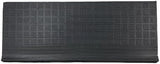 Ottomanson Indoor/Outdoor Hose-Wash Square Edge Design Non-Slip Rubber 10" x 25.5" Modern Stair Treads for Stairs, Garage, Patio, 5 Pack, Black