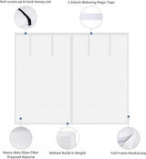 Magnetic Garage Screen Door for 1 Car Garage Doors up to 9x7FT- Reinforced Self Sealing Fiberglass Mesh Door Screen with 4 Strapping Tapes, Hands Free Door Screen with Closure Weighted Bottom, White