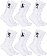 Ultra Game Men's NBA Official Athletic Cushioned Secure Fit Crew Socks-6 Pack