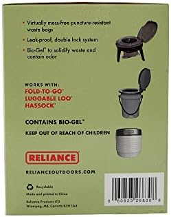 Reliance Products 2683-03 Double Doodie Toilet Waste Bags (6-Pack), Black