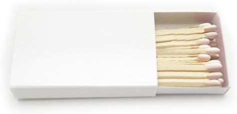 50 Plain White Cover Wooden Matches Box Matches