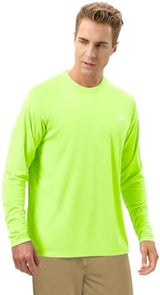 Roadbox Mens UPF 50+ UV Sun Protection Shirts Outdoor Long Sleeve SPF Rash Guard for Fishing Hiking Swimming Running