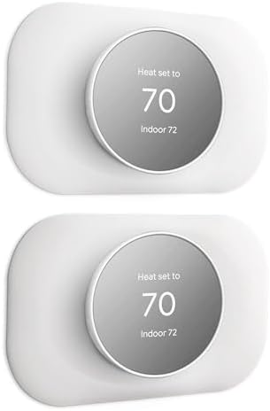 Petrichor Nest Thermostat Wall Plate - Compatible With Google Nest 2020 - Trim Kit, Cover Accessory for Easy Installation (2 Pack White)
