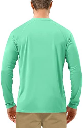 Roadbox Mens UPF 50+ UV Sun Protection Shirts Outdoor Long Sleeve SPF Rash Guard for Fishing Hiking Swimming Running