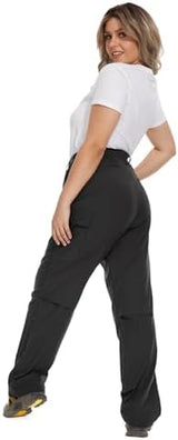 Moosehill Women's-Hiking-Pants-Cargo-Quick-Dry-Stretch-Lightweight Work Outdoor Pants with 5 Deep Pockets