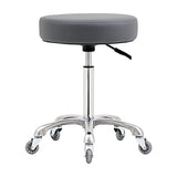 Ainilaily Rolling Stool with Wheels, Heavy Duty 400 lbs Stool for Shop Guitar Lab Tattoo Workbench Medical, Adjustable Swivel Chair (Grey)