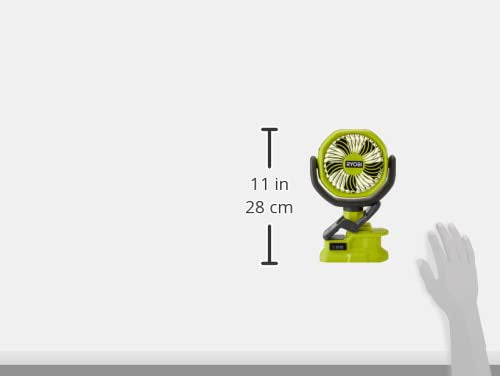 RYOBI RCF18-0 18V ONE+ Cordless 10cm Clamp Fan (Bare Tool) Hyper Green