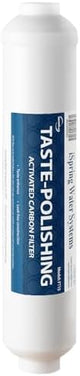 iSpring FT15 NSF Certified 5th Stage Inline Post Carbon Water Filter, Replacement Cartridge with 1/4" Quick Connect for Refrigerator, Ice Maker, RO Reverse Osmosis Water Filtration System