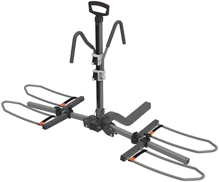 HYPERAX Volt 2 - E Bike Hitch Mounted Platform Style 2 Bikes Carrier for Car, SUV, Trucks, Sedan, Tilting e-Bike Rack for Hitch Fits Up to 2 X 70 lbs Bike with Up to 5" TIRE - NO RV USE!