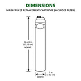 AO Smith Basic Direct Connect Under Sink Replacement Filter For AO-MF System - Carbon Block Filter Reduces Up To 99% Of 9 Harmful Contaminants - AO-MF-R