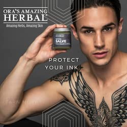 Tattoo Salve, Tattoo Aftercare Balm, Paraben Free Healing OIntment For New Tattoos, Brightening Moisturizer For Old Ink, Itchy Tattoo Relief Cream, Plastic Free, Ora’s Amazing Herbal, 1 oz Travel Size
