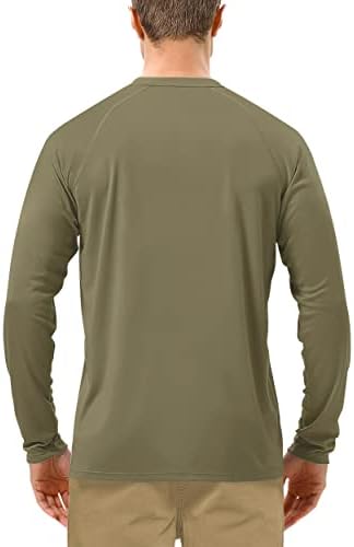 Roadbox Mens UPF 50+ UV Sun Protection Shirts Outdoor Long Sleeve SPF Rash Guard for Fishing Hiking Swimming Running
