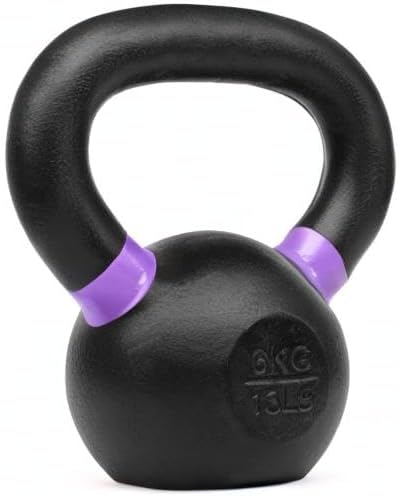 Yes4All Powder Coated Cast Iron Kettlebell Strength Training Kettlebells Weight Set for Full Body Workout, Home Gym