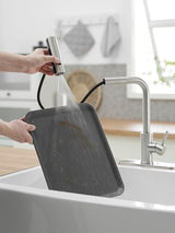 Kitchen Faucets with Pull Down Sprayer,Waterfall Kitchen Sink Faucet,Commercial Utility Stainless Steel Kitchen Faucets,Single Handle Kitchen Sink Faucet with Pull Down Sprayer for 3 Function,Brushed