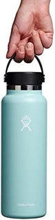 Hydro Flask Wide Mouth vacuum insulated stainless steel water bottle with leakproof closeable lid for cold water drinks, sports, travel, car and school