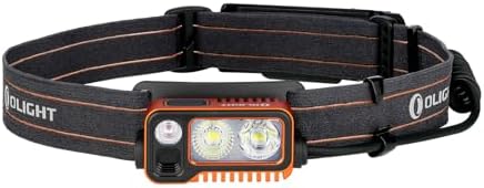 OLIGHT Array 2 Pro 1500 Lumens Headlamp with Red Light Option, Powered by USB-C Rechargeable LED Headlight with Motion Sensor for Outdoors, Camping, Running, Working (Orange)