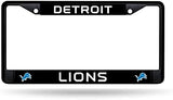 Rico Industries NFL Football Primary Black Chrome Frame with Plastic Inserts 12" x 6" Car/Truck Auto Accessory